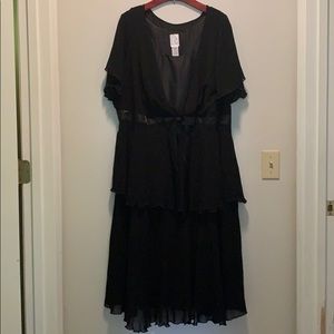 Roaman’s Tiered Black Dress